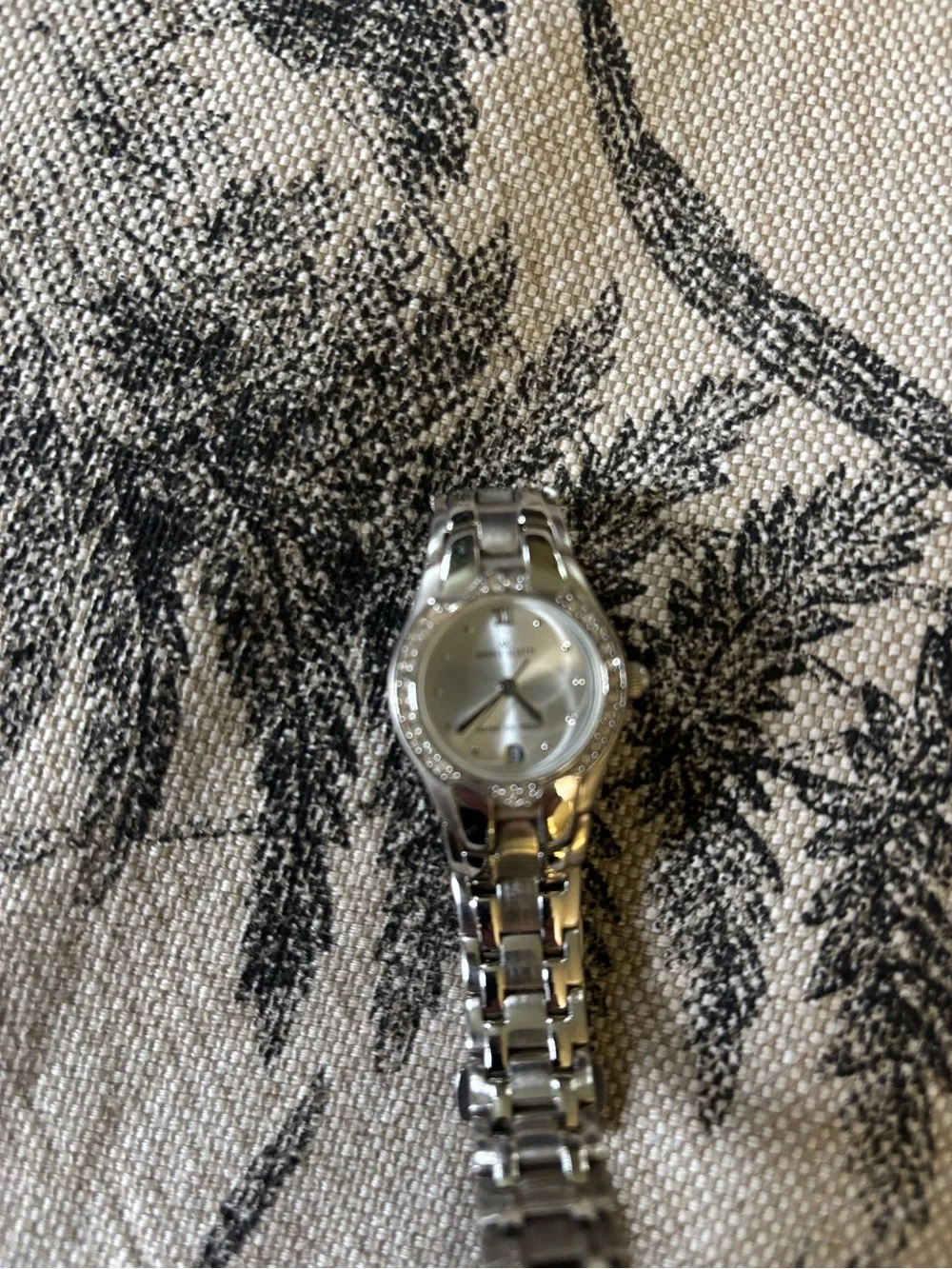 Anne Klein Silver Tone Crystal Accent Women's Watch looks new
